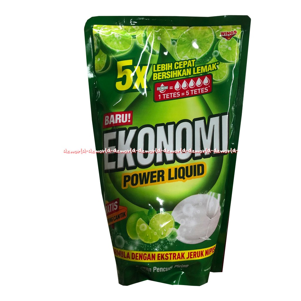 Ekonomi Power Liquid Ekstrak Jeruk Nipis Sabun Cuci Piring Wings