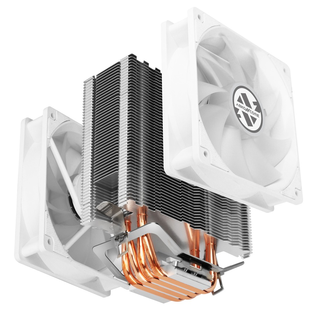 CPU COOLER ABKONCORE COOLSTORM T406W DUAL SPECTRUM 2FAN RGB