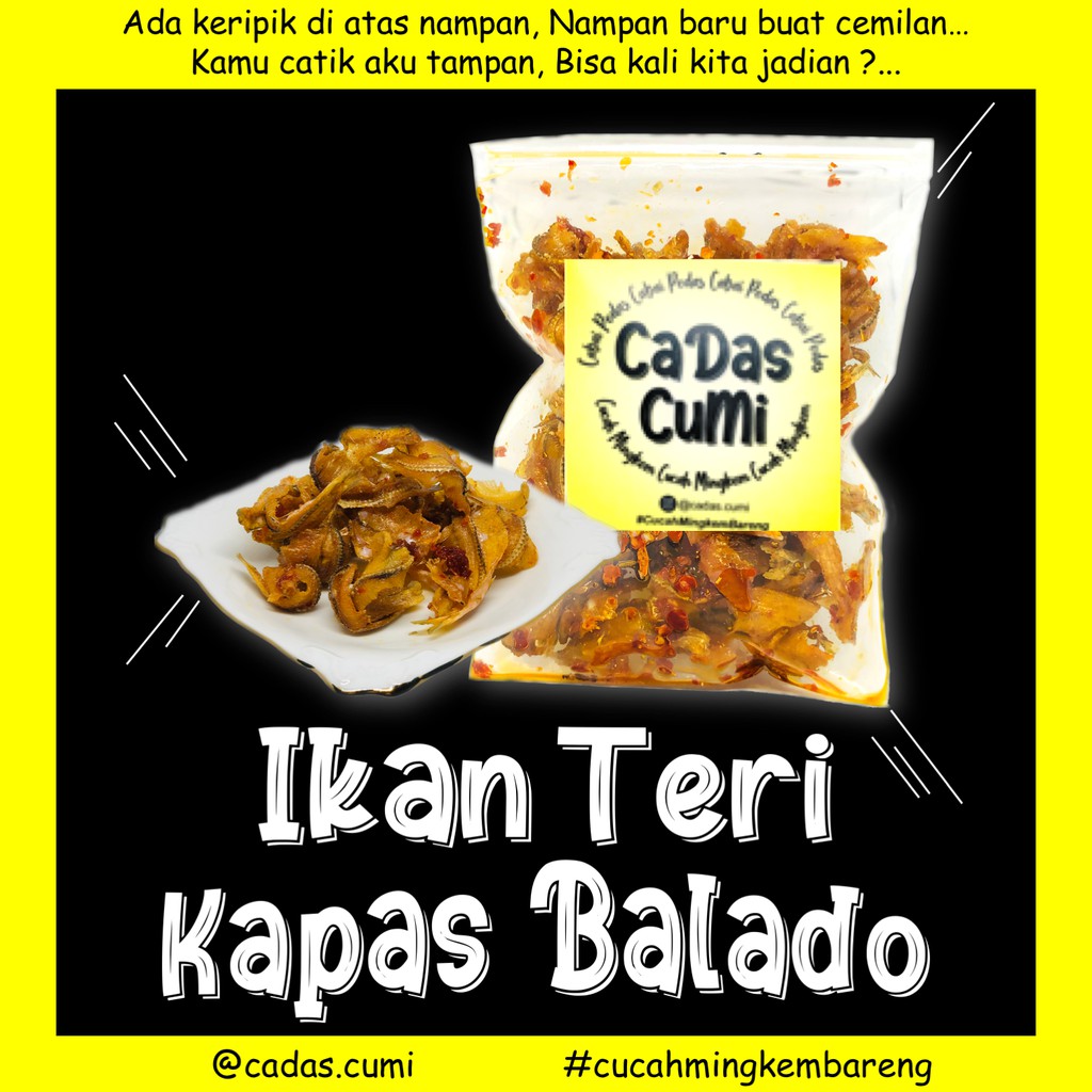 

Ikan Teri Kapas Balado/ Ikan Teri/ Ikan Kapas/ Ikan Asin/ Teri Kapas/ Keripik Ikan Teri/ CaDas CuMi