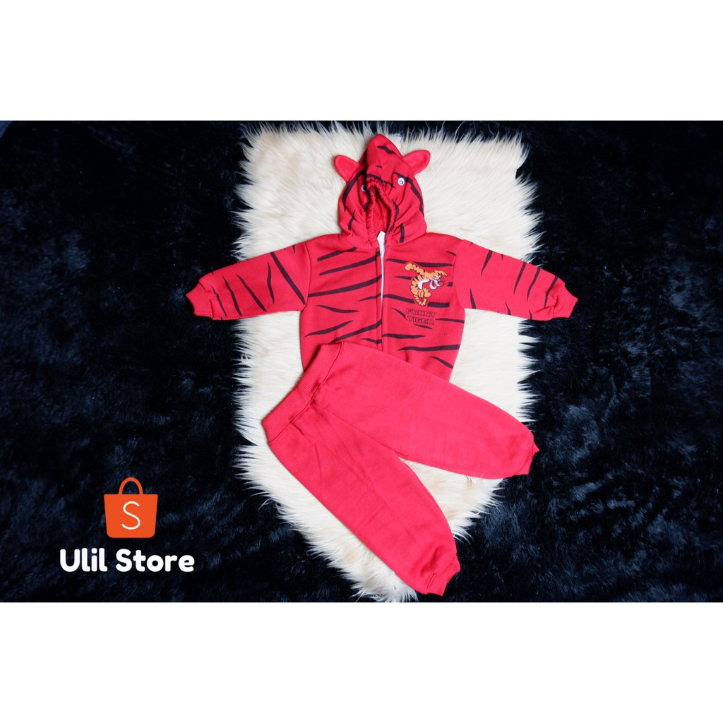 Setelan Jaket Bayi Anak 3-18 Bulan, Setelan Jaket Motif Tiger, Best Seller-5