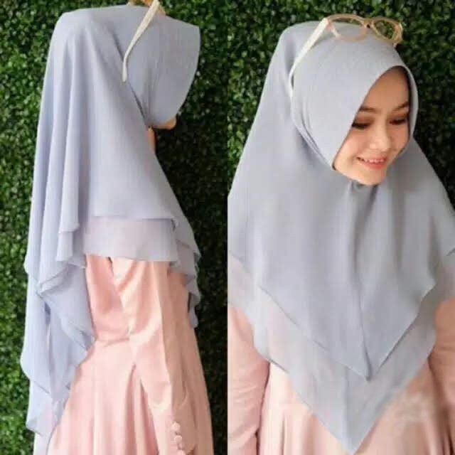 MA 039 KHIMAR PINGUIN 2 LAYER / JILBAB SEGITIGA LAYER / JILBAB INSTAN SEGITIGA/ KHIMAR PINGUIN JUMBO