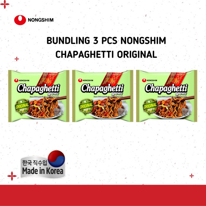 

impor-mie- nongshim bundling chapaghetti 140g 3pcs -mie-impor.