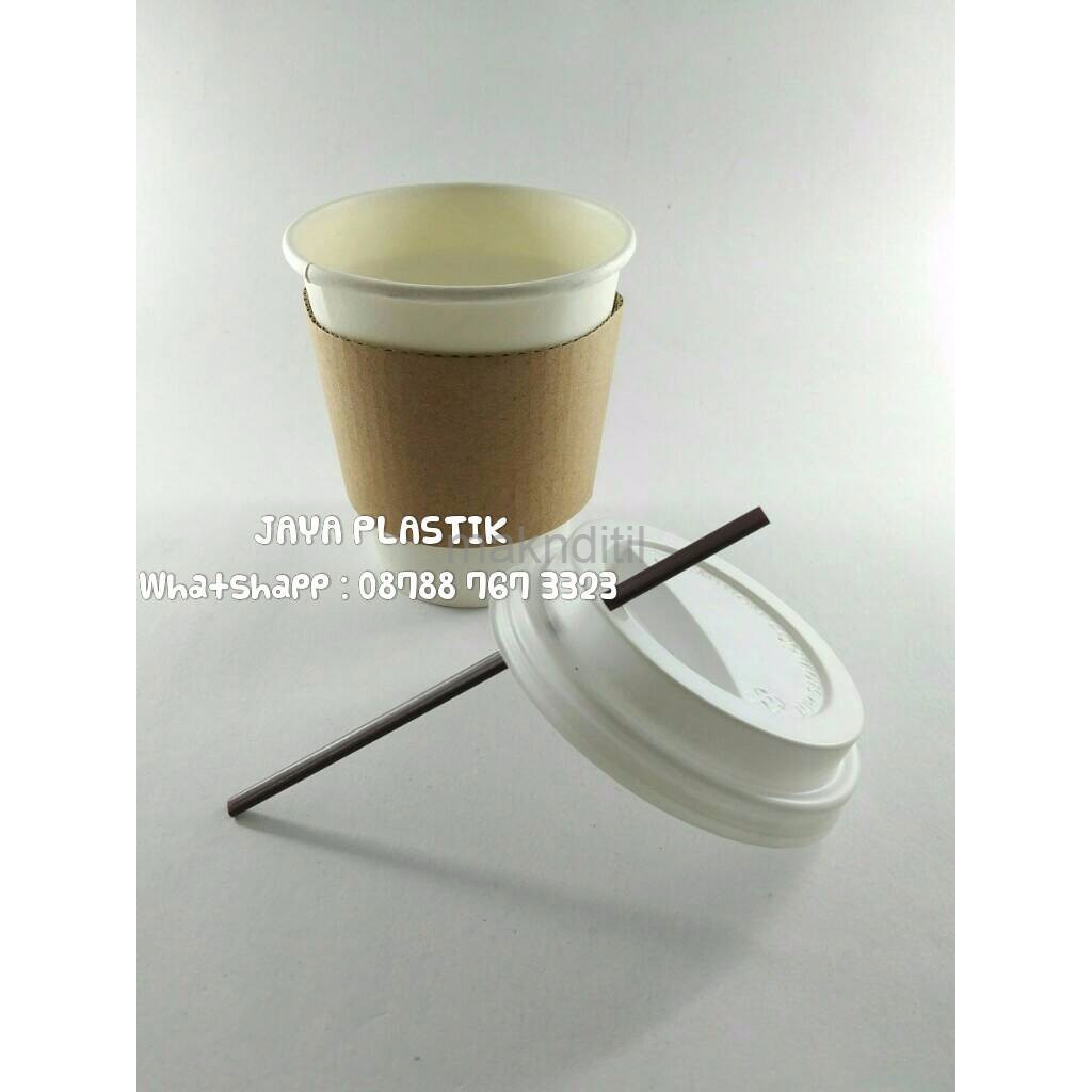 

PAPER CUP KOPI ( POLOS ) + TUTUP + SEDOTAN PIPIH ( STIRRER )