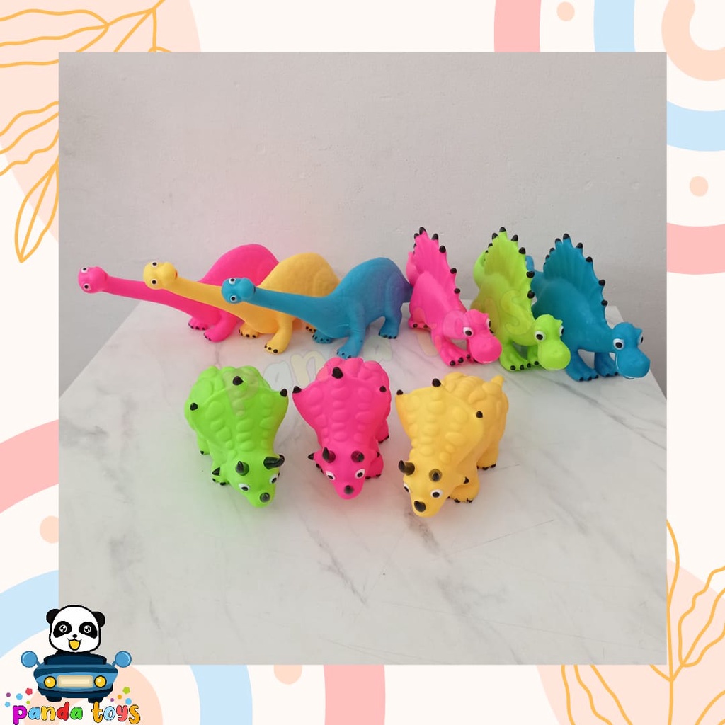 PANDA TOYS SEMARANG MAINAN ANAK BUNYI VINYL DINO 1PCS