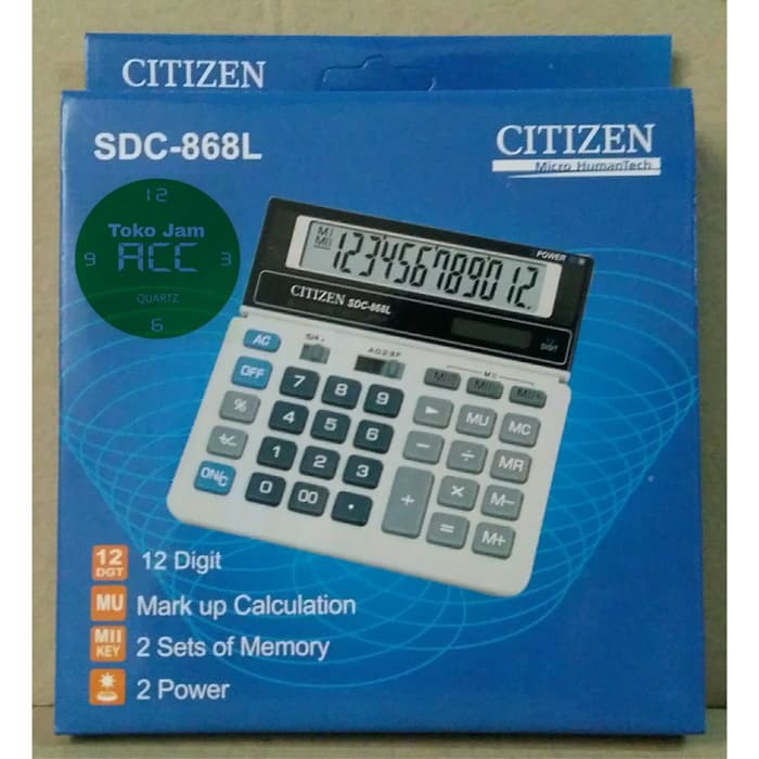 

Kalkulator Meja - Kalkulator Ilmiah - Kalkulator Citizen Kalkulator Citizen Sdc-868L Produk Terbaik