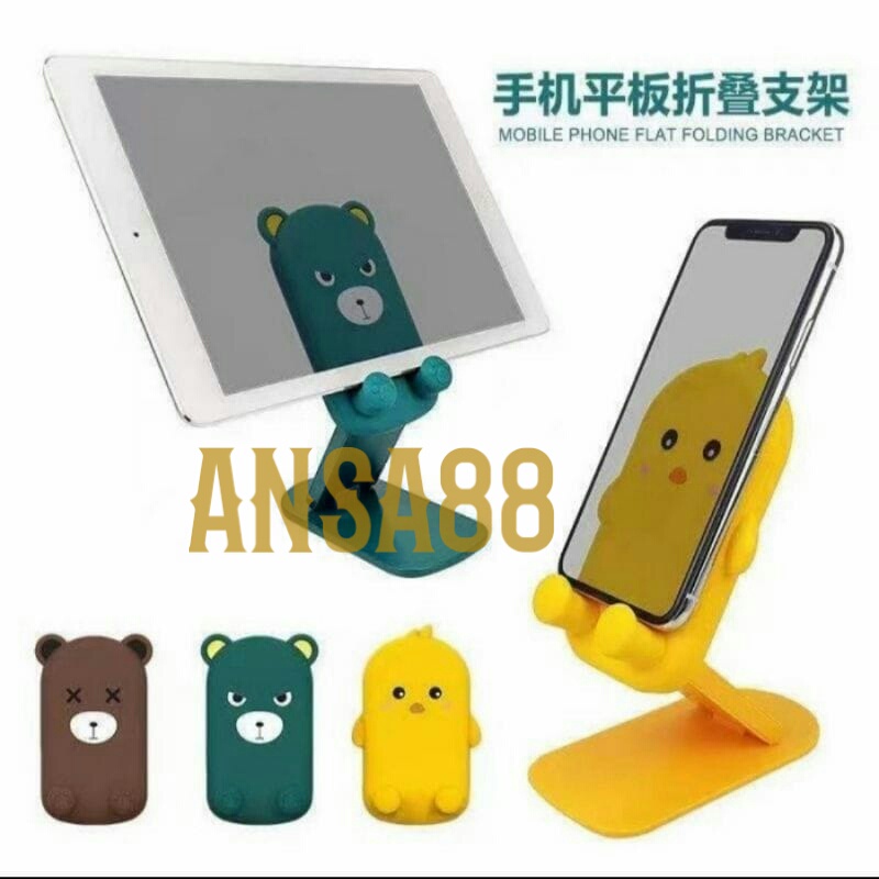 folding stand karakter holder hp meja karakter holder HD40 holder tablet ipad lipat karakter