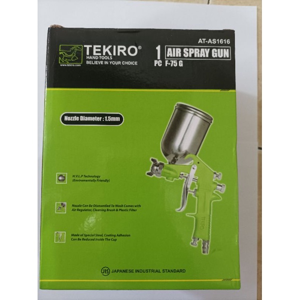 TEKIRO Spray gun F 75G Tabung atas  / alat semprot cat berkualitas