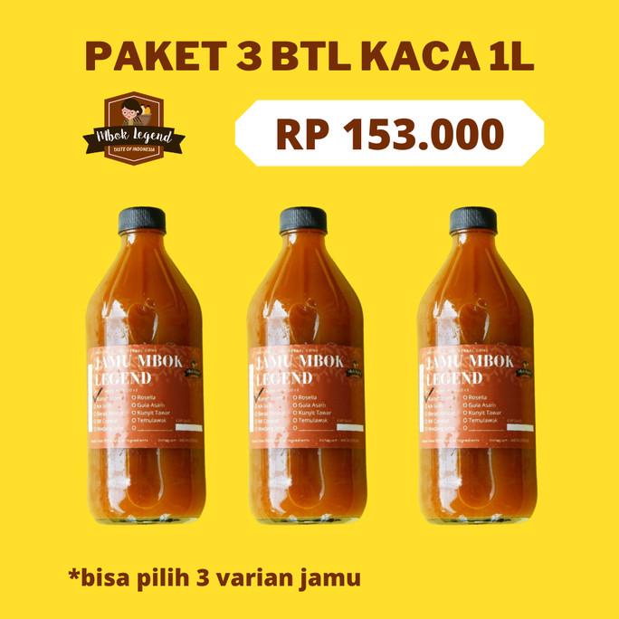 

PAKET 3 Botol Kaca 1 liter Jamu Mbok Legend | Minuman