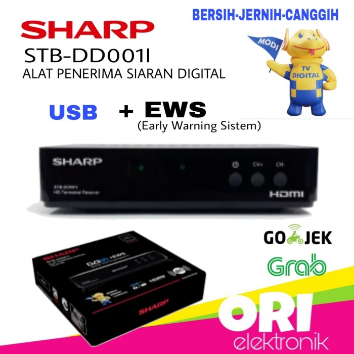 (SUSE) SHARP SET TOP BOX / ALAT PENERIMA SIARAN TV DIGITAL STB-DD001I MURAH