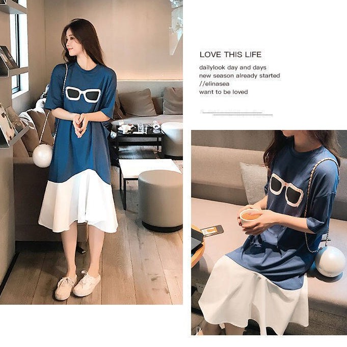 RYX - Breezy Lotus Leaf Baju Dress Wanita Fashion Casual - Ori Import