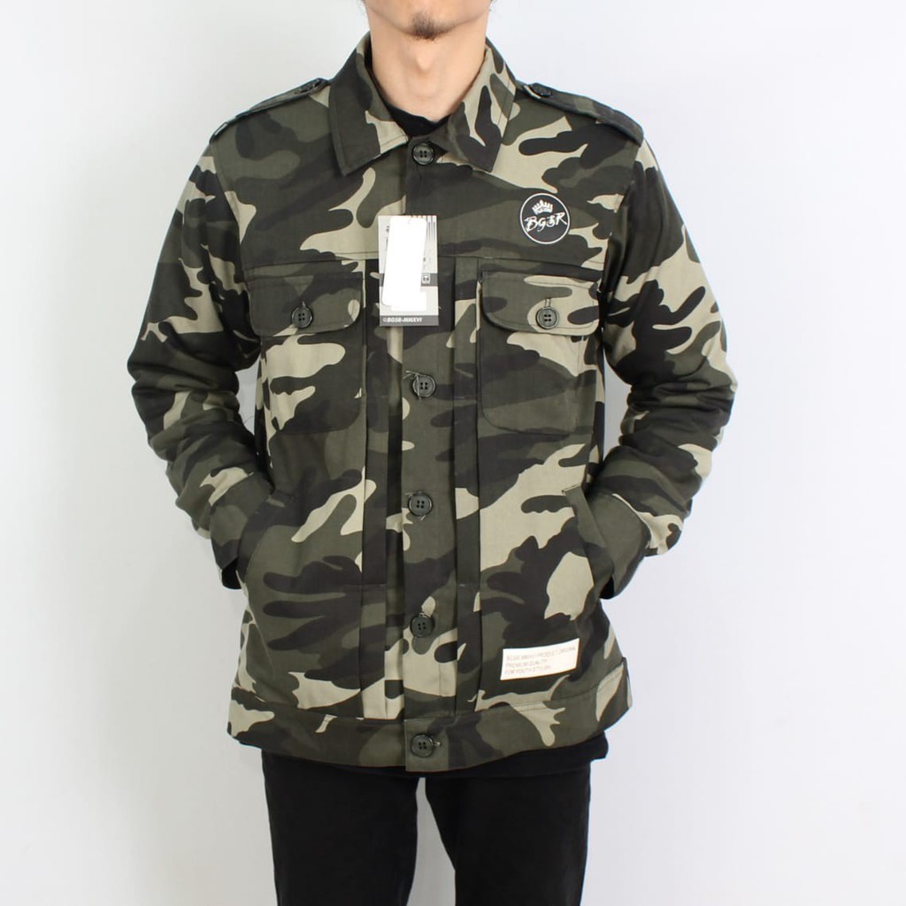 Jaket parka Camouflage Army Hanzo BGSR / Parka camo Pria 07