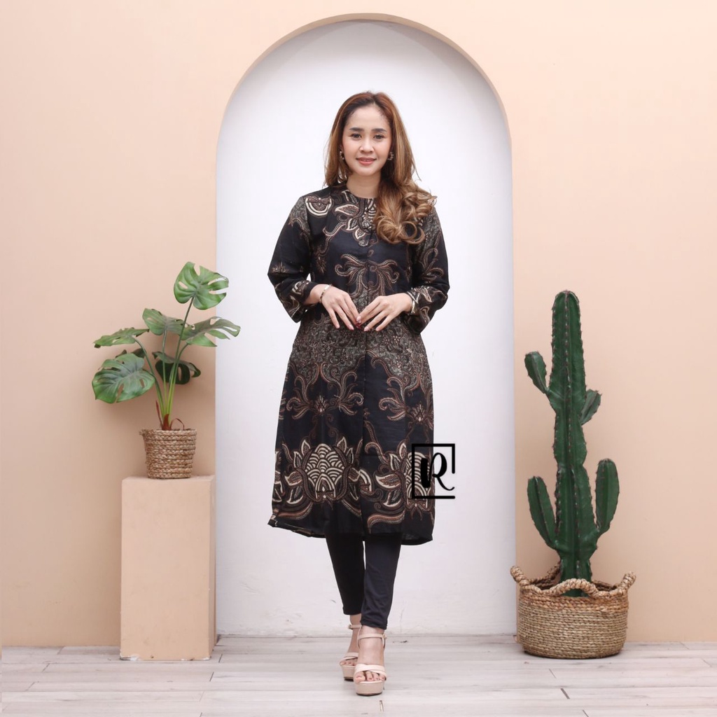 Seragam Batik Damar Premium ( BDP ) Motif Teratai Hitam