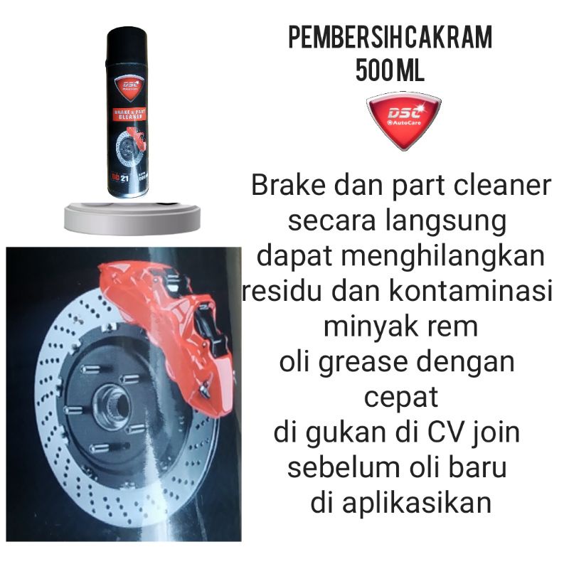 Pembersih rem/Brake mobil motor DSC 500 mili brake part cleaner