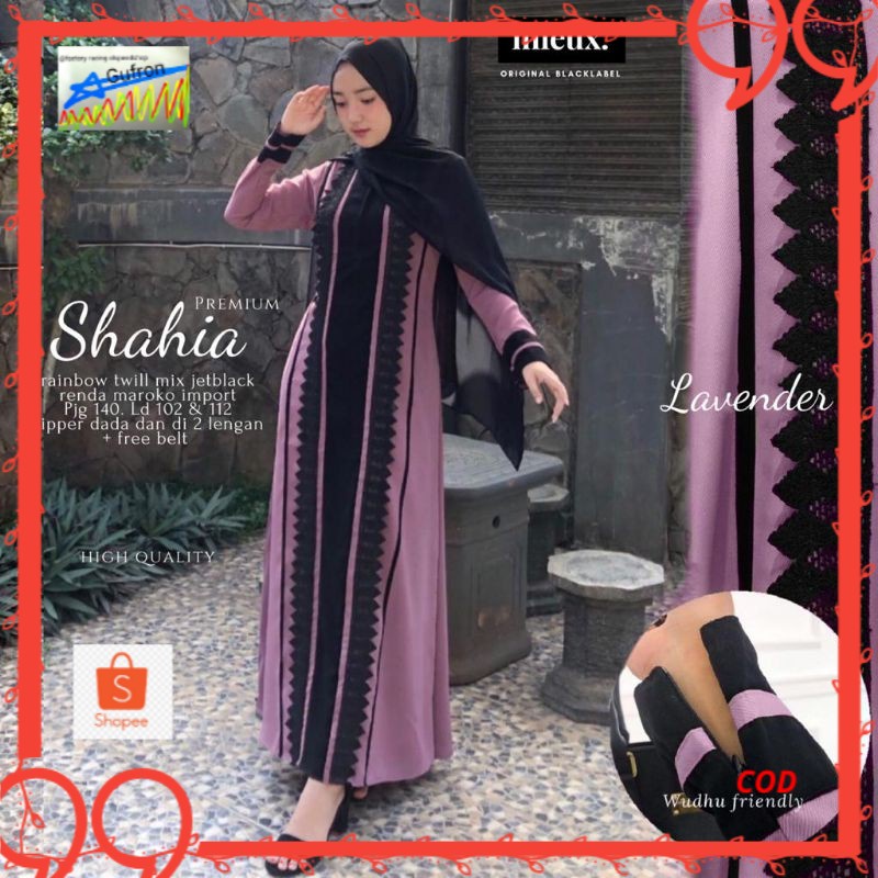 Shahia Maxi Dress Gamis Baju Wanita  Kekinian Viral Gamis Brukat Terbaru 2021