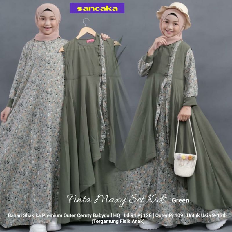 SL Finta Maxy Set Kids / GAMIS TERMURAH  , LABEL JASMINE