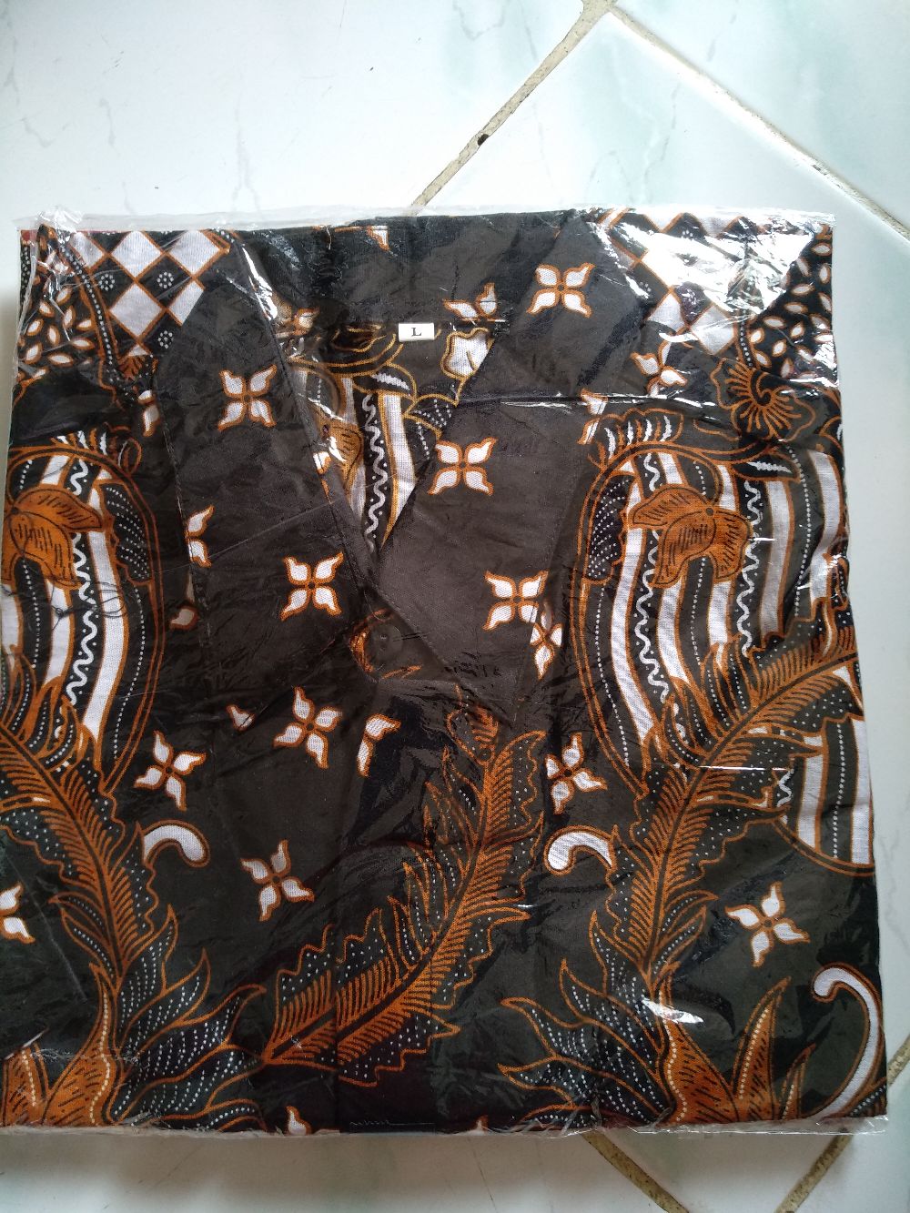 Kemeja Pria Batik Jumbo 4l-5l Atasan Baju Hem Batik Big Size Ukuran Besar Seragam Rhn