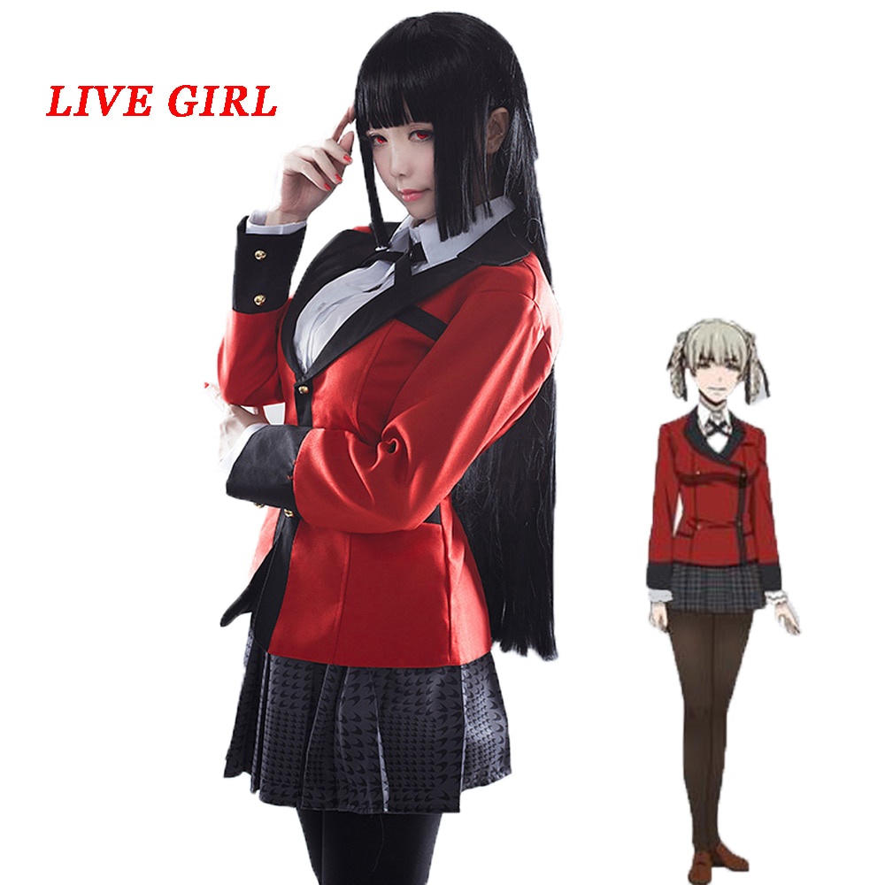 PREORDER Kakegurui Compulsive Gambler Jabami Yumeko Igarashi Sayaka Cosplay Costumes School Girls Un