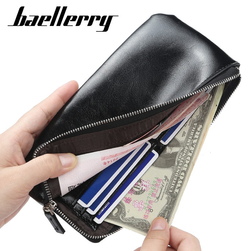 ORIGINAL BAELLERRY C1286 DOMPET PANJANG PRIA WANITA DENGAN TALI PENDEK TEMPAT HP BAHAN SEMI KULIT