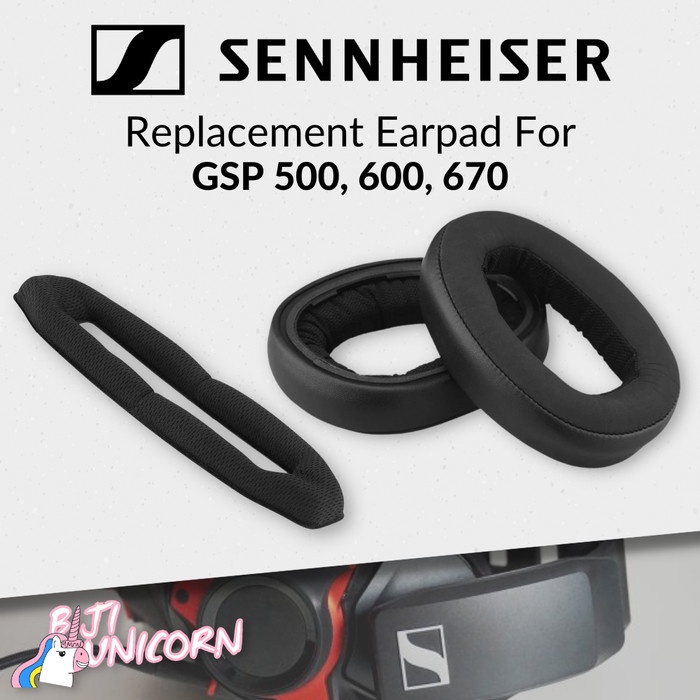 Earcup Earpad Ear Cushion Sennheiser GSP 670 600 GSP600 GSP500 GSP 500 Busa Foam Bantalan