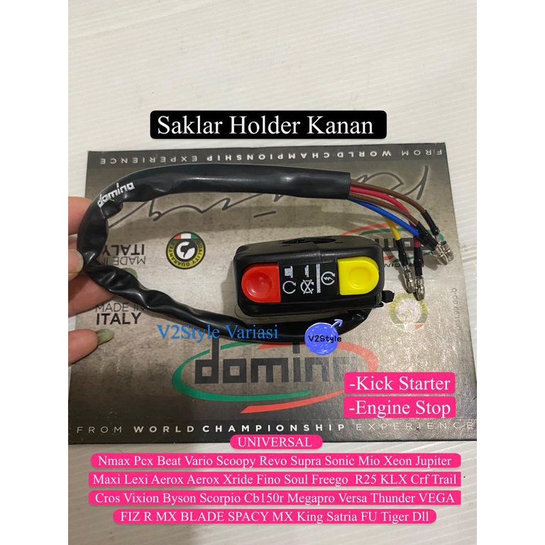 Saklar Kanan 2in1 Tombol Starter Engine Stop Domino kiri Nmax Pcx Beat Vario Scoopy Revo Supra Sonic