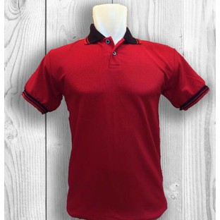 KAOS KERAH KOMBINASI MERAH-POLO KOMBINASI-POLO SHIRT-POLO GROSIR MURAH-ATASAN PRIA -POLO WARNA