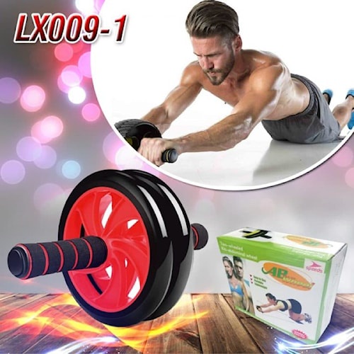 Double AB Wheel Roda Exerciser Roll Gym Fitnes + Matras MW