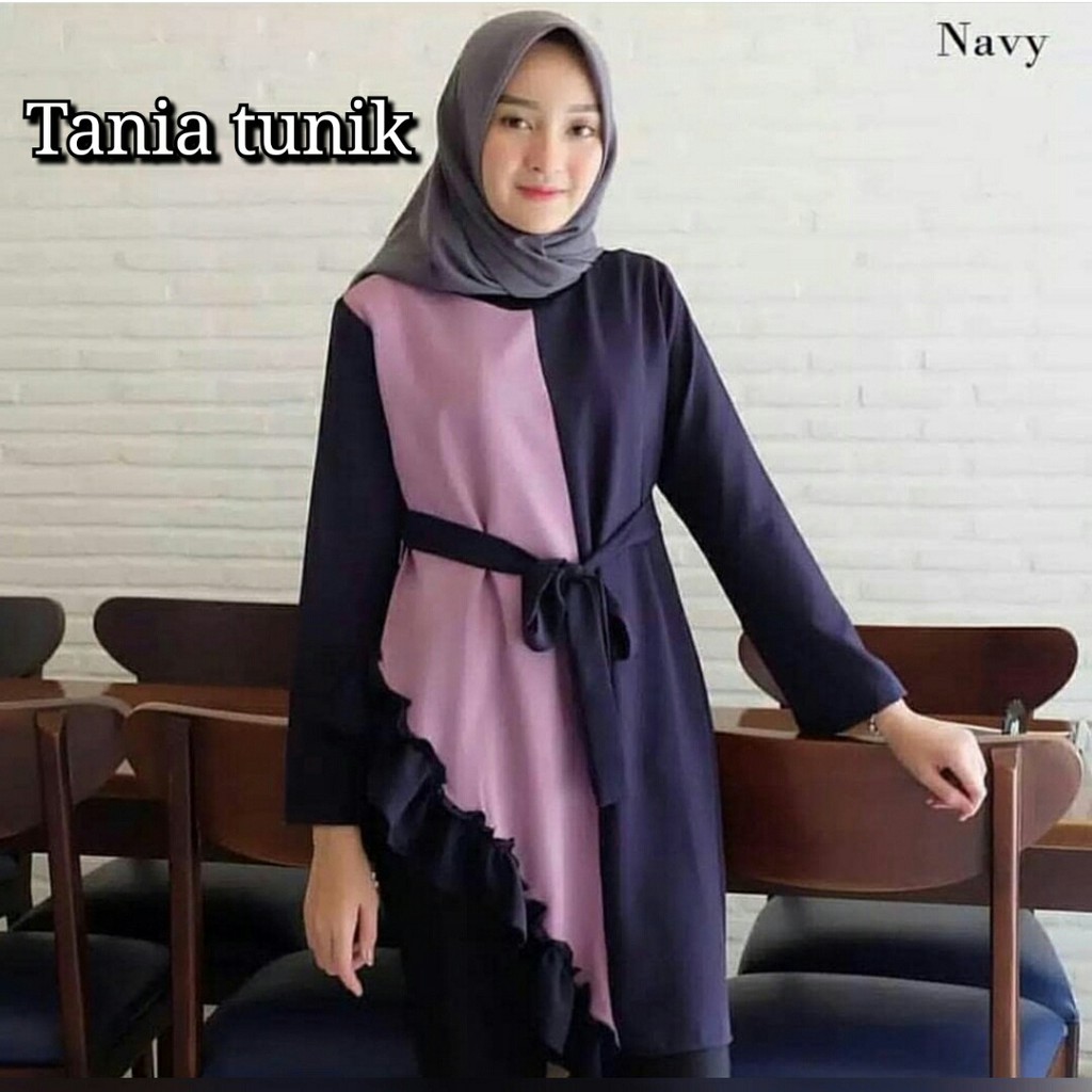 FWG - TANIA TUNIK / TUNIK KOMBINASI / TUNIK / TUNIK WANITA HIJAB