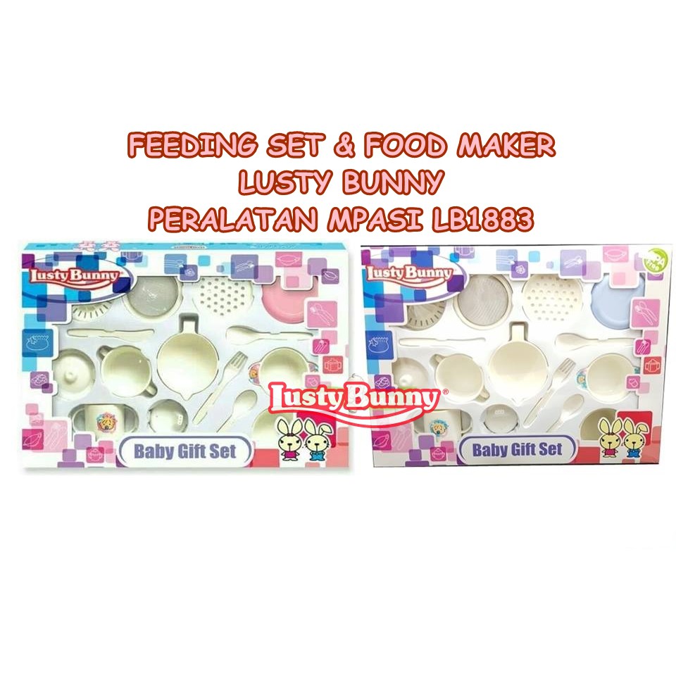 FEEDING SET &amp; FOOD MAKER LUSTY BUNNY LB1883 PERALATAN MPASI