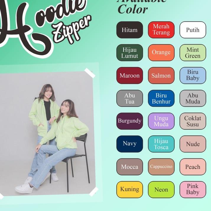 HOODIE ZIPPER POLOS UNGU MUDA SIZE M - XXXL