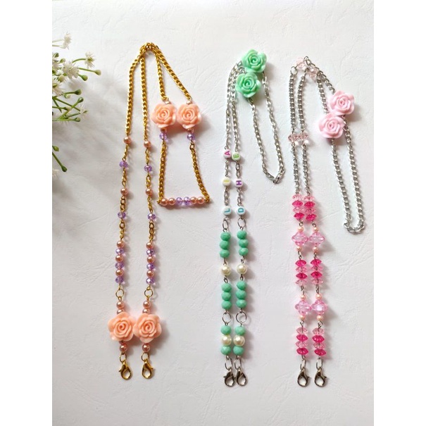 Strap Masker Rantai / Strap Masker 2in1 / Starp Masker Hijab