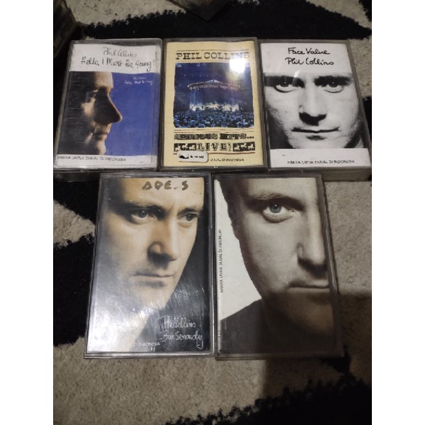 kaset pita phil collins / paket 5 kaset