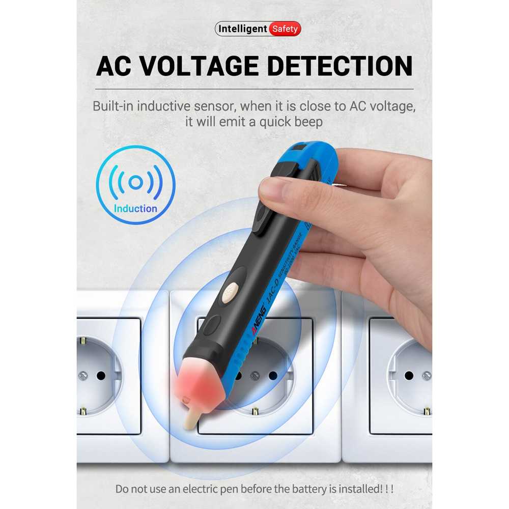 ANENG Tester Non Contact AC Voltage Detector 90V-1000V - 1AC-D Plus