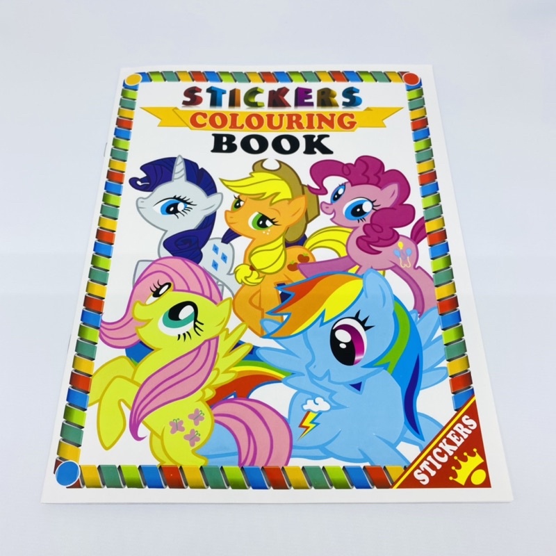 

buku mewarnai anak sticker activity book little pony robocar poli pokemon unicorn avengers