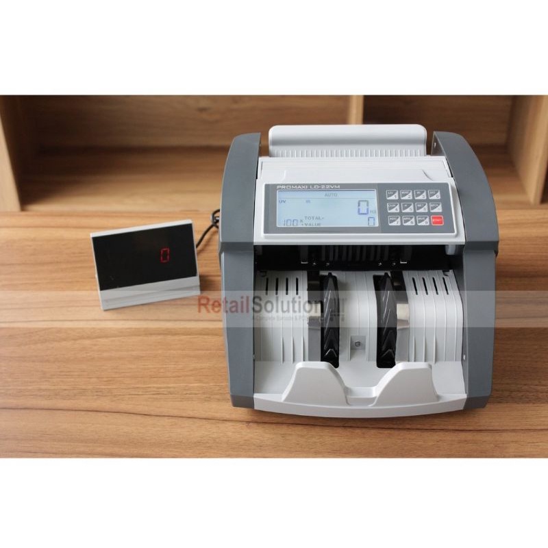 PROMAXI LD-22VM &amp; Ext Display - Money Counter Detector Mesin Hitung Uang LD22VM