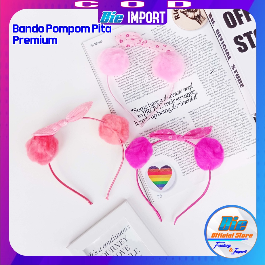 Bando Micky Mouse PomPom Preium Impor Best Seller