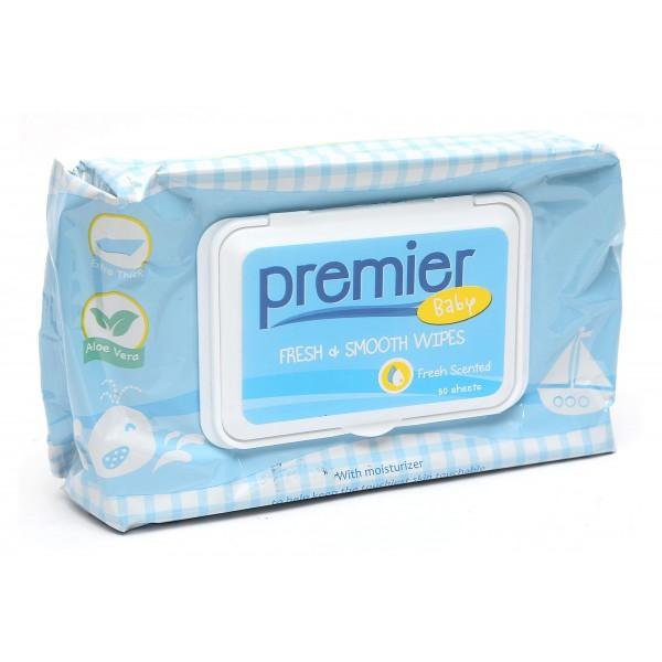 Premier - Baby Soft &amp; Smooth Wipes 3pack x 50s