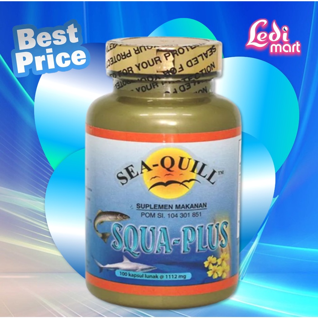 Sea-Quill Squa Plus 30s, 50s, 100s  / Sea Quill / Seaquill / Vitamin Jantung Hipertensi / LEDI MART