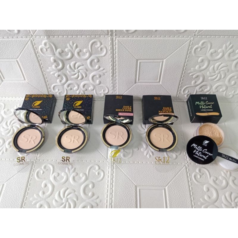 Compact Powder Natural SR12/Compact Powder Sheerpink SR12/Daily Cover SR12 BPOM