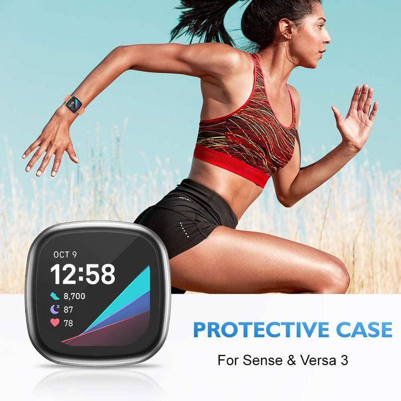 Soft Case Tpu Pelindung Layar Smartwatch Fitbit Versa 3 2 Versa3 Versa2 Sense Sense Sense Sense Tahan Air 2 Inspire2