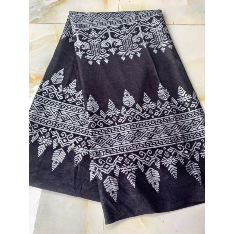 BSWART Batik HRB026 Kenongo Hem Batik Prada Anjani Silver Kemeja Batik Pria Lengan Pendek/Panjang