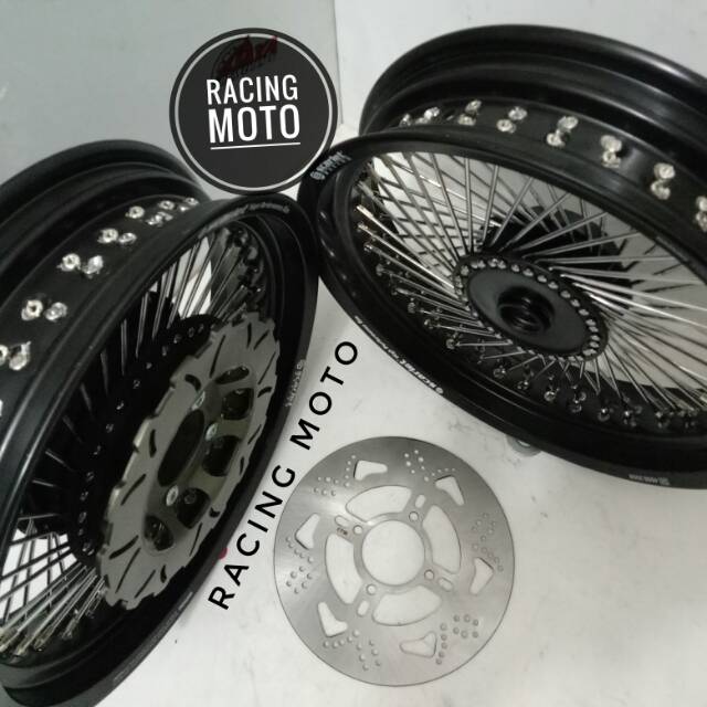 VELG PCX LOKAL SEPAKET RING 14 LEBAR 350-300 FREE CAKRAM PLUS STEL VELG LENGKAP WARNA BISA REQUEST
