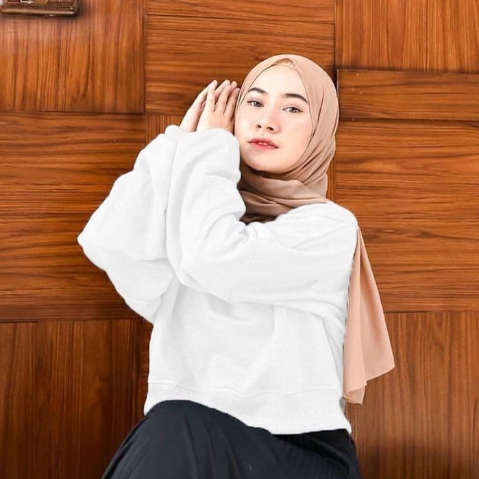 Public - Oversize Crop Sweater - Sweater Wanita Kekinian