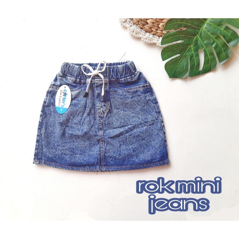 rok mini jeans anak mini skirt anak