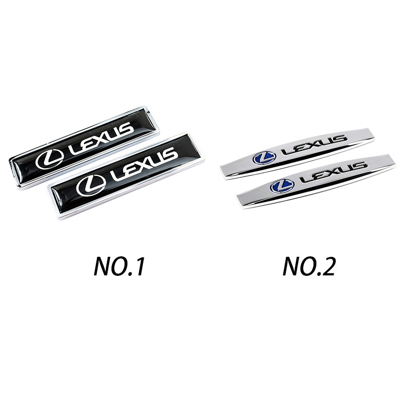 2pcs Stiker Emblem Body Samping Mobil Bahan Metal Untuk Lexus Gs430 Rx300 Rx350 Rx330