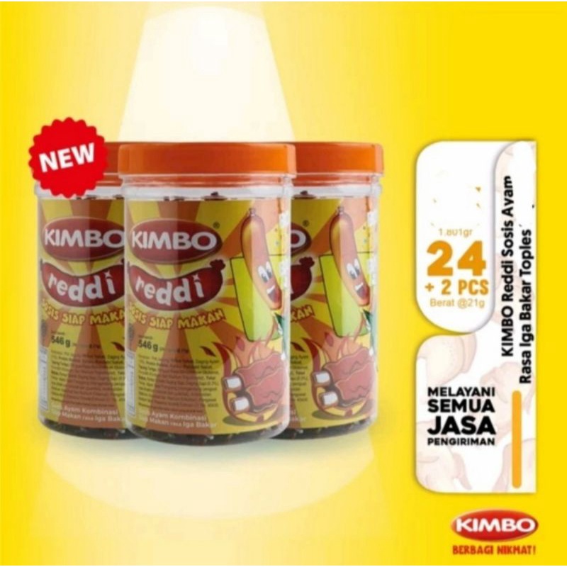 kimbo reddi sosis ayam rasa iga bakar 1 toples