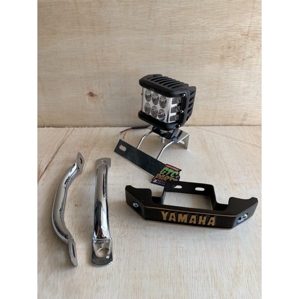 lampu led strobo/lampu tembak rx king lampu sorot 6 mata flash set+breket rx king+behel samping jok rx king+kumis yamaha