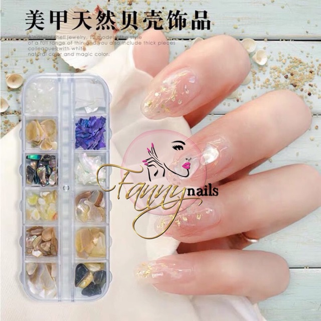 Hiasan kuku nailart batu kulit kerang nail art japan stone nailart seashell shell crushed