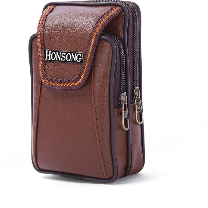 PROMOSI  9.9 DOMPET HP PINGGANG PRIA KULIT IMPORT PREMIUM ORI GLASVE SARUNG HP COWOK KEREN BRANDED B