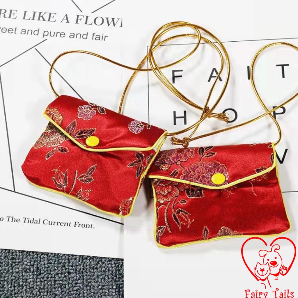 Tas Angpao Hongbao Baju Imlek Anabul Untuk Anjing dan Kucing / Red Envelope for Pet Dog and Cat Chinese New Year