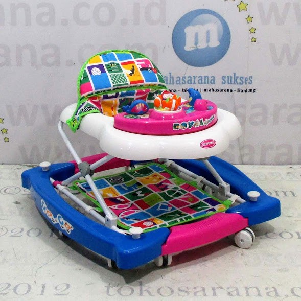 Bandung Go-Send Royal RY8688 AquaBlue Melody 3 in One Baby Walker, Rocker & Dorongan Blue